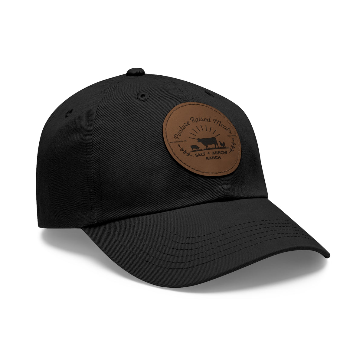 Leather Patch Dad Hat