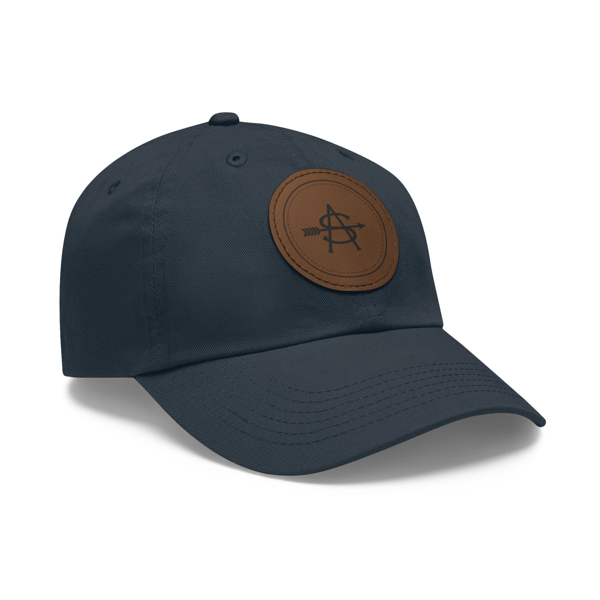 Leather Patch Dad Hat - Brand