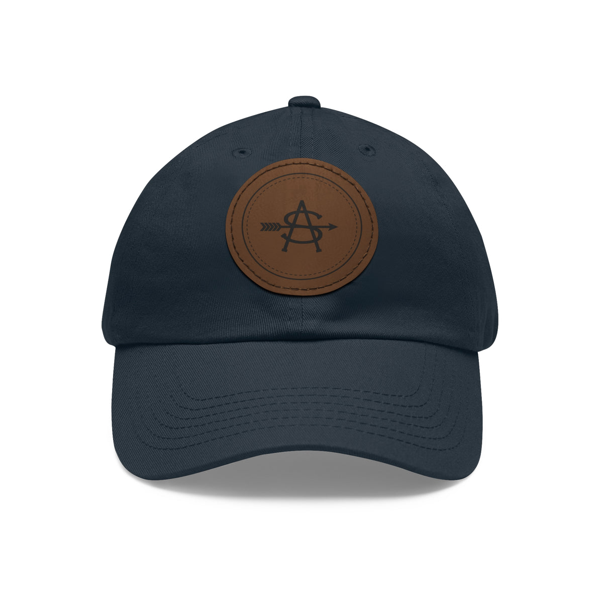 Leather Patch Dad Hat - Brand